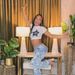 2025 Summer New Arrival Contrast Color Personality Pattern Navel Exposed European And American Round Neck Fashionable And Lively T Shirt_ecoleips.com