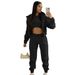 Aria Basics Aria Basics In Stock 2026 European And American New Women's Clothing Cross-border Fleece-lined Hoodie Sports Casual Three-piece Set_ecoleips.com