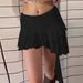 Retro Y2k Lace Trim Asymmetrical Skirt - High Waist Bodycon Mini Skirt For Women, Stretchy & Flattering Fit_ecoleips.com