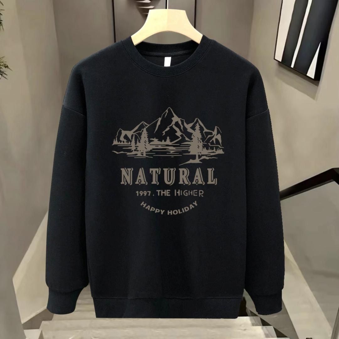 FW25 Matching Couple Cotton Crew Neck Sweatshirt - His & Hers_ecoleips.com