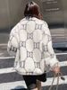 Cozy Fleece-Lined Winter Coat For Women - Oversized Lamb Fur Hybrid Jacket (Thickened Polyester, Zip-Up Stand Collar, Casual & Chic)_ecoleips.com