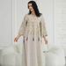 Women's Large Size Embroidered Sequin Abaya, European And American Style, Cross-Border Arabic Dubai New Design, Muslim Long Robe_ecoleips.com