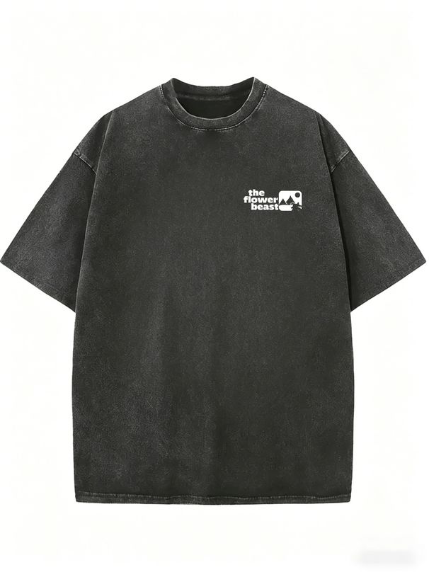 Women's Vintage Casual T-Shirt, Soft Mineral Wash Streetwear Top_ecoleips.com