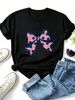 :Women Polka Dot Bow Minnie Mouse Letter Graphic T Shirt Round Neck Short Sleeve Loose Casual Summer Tops_ecoleips.com