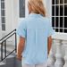 Summer New Korean Style Women's Solid Color Short Sleeve Casual Loose Shirt Top_ecoleips.com