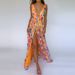 Fashion Sleeveless High Waist Split Long Dress New Summer Backless Slim Party Dresses Ladies Deep V Sequin Printed Evening Dress_ecoleips.com