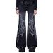 Gothic Dark Style New European And American Jeans With High-waisted Flared Legs, Winter Clothing, Cross-border Harajuku_ecoleips.com