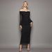 Women’s Clothing autumn new sexy temperament dress tube top long sleeve mesh toast dress long dress_ecoleips.com