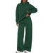 Aria Basics Aria Basics European American Cross-border Autumn Winter Fashion Casual Sports Suit, Loose Long-sleeve Solid Color Sweatshirt And_ecoleips.com