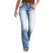 2025 European And American Women's Clothing Cross-border High-waisted Stretch Washed Simple Slim-fit Long Denim_ecoleips.com