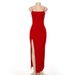 Women's Slim Fit Suspender Dress Waist Cinching Solid Color Slit American European Style 2026 Goddess Style_ecoleips.com