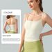 Women's Clothing Sexy Square Neck Spaghetti Strap Yoga Vest With Chest Pad For Women To Wear As An Outer Layer Versatile And Slim Pilates Fitness Top_ecoleips.com