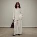 Women's Clothing White Linen Suit Lazy And Comfortable Laoqian 100 Linen Sunscreen Long Sleeved Shirt/casual Pants Set_ecoleips.com
