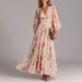 Women's Clothing Style Women's V Neck Long Sleeve Dress Digital Print Maxi Long Skirt Clothing For Formal & Casual For Women_ecoleips.com