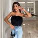 2022 Cross-border Exclusive Ins-style Fluffy Sexy Backless Slim-fit Zip-up Top, Fashionable And Versatile_ecoleips.com