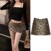 Verve American Style Spicy Girl Leopard Print Sequin Midi For Women 2025 Autumn New Ins Trend Pure Desire Low Waist Bodycon_ecoleips.com