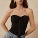 Voya Women's Pure Desire Style Spicy Girl Sexy Off Shoulder Bow Strapless Tank Top, Women's Western-style Age Reducing Sleeveless Top_ecoleips.com