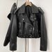 "Women's PU Faux Leather Belted Jacket – Chic Cropped Biker Style For Everyday Edge"_ecoleips.com