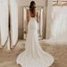 Women's Clothing Light Wedding Dress White Dress Female Italian Square Neck Backless Simple Trailing Bride Dress Soft Satin_ecoleips.com