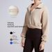 Fleece-Lined Half-Zip Sweatshirt For Women - Oversized Yoga Pullover With Stand Collar (Black/Oat Milk/Mocha/Prussian Blue, S-L)_ecoleips.com