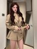 French-Inspired Khaki Trench Coat – Slim-Fit Belted Jacket For Petite Women (S-XL)_ecoleips.com