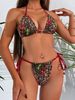 Women's Sexy Tie-Up Printed Bikini Swimsuit European American Style Cross BorderTM11VY Bikini Set_ecoleips.com