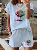Women’s 2 Piece Outfit Set – Oversized Graphic T-Shirt And Biker Shorts Matching Set, Casual Summer Lounge Tracksuit For Daily Wear-300_ecoleips.com