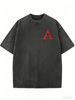 Women's Casual Oversized Tee, Vintage Wash Street Fashion Summer Top_ecoleips.com
