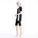 Women's Clothing Sunscreen Cropped Pants Short Sleeved Three Piece Swimsuit_ecoleips.com