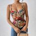 Women's Retro Floral Slim Fit Camisole French Vest Bustier Sexy Fishbone Bra European Top For Spring/Autumn Summer_ecoleips.com