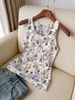 Bohemian Style Paisley T-Shirt Top For Women Round Neck Slimming Knitted Vest_ecoleips.com