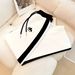Women's Clothing Summer Fashion Triangle Logo Print Color Block Casual Two Piece Set Black White_ecoleips.com