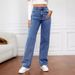 New Cross-Border European And American Women's Jeans High Waist Slim Straight Denim Pants Hot Sale_ecoleips.com