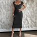 Women's One Shoulder Ribbed Long Slim Dress European American Ins Style Summer_ecoleips.com