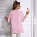 Women's Casual Loose T-Shirt round Neck Short Sleeve Letter Print Simple Sports Top_ecoleips.com