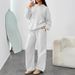 Women's Clothing Autumn And Winter Coin Print Hoodie And Sweatshirt Set With Wide Leg And Straight Leg Pants_ecoleips.com