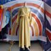 In-stock Muslim Arab Clothing 2024 Spring Long-sleeve Large Hem A-line Dress With Puff Sleeves Ethnic Style_ecoleips.com