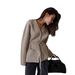 Elegant V-Neck Knit Cardigan – Oversized Long Sleeve Wrap And Adjustable Belt Top For Women_ecoleips.com