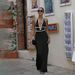 Women’s Clothing Autumn And Winter Women's Clothing New Fashion Contrast Color V Neck Halter Neck Lace Up Backless Knitted Dress_ecoleips.com