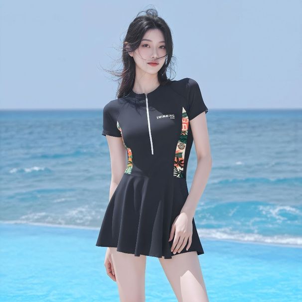 Swimsuit Women's One-piece Swimsuit New Cover Belly Slimming Conservative Hot Spring Swimming Pool Special Sports Swimsuit_ecoleips.com