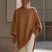 2026 Autumn And Winter Round Neck Pullover Sweater Women's Loose And Lazy Style Solid Color Women's Sweater_ecoleips.com