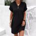 Women's Solid Color Coat Pullover Casual Button Dress Comfortable New Style Clothing_ecoleips.com