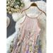 Women's Elegant French Style Long Dress Mesh Floral Slip Unique High-End Autumn Winter Beautiful Stylish Clothing_ecoleips.com