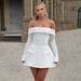 Women's Slim Long Sleeve Dress European And American Style Autumn Fashion Temperament Backless One Shoulder Tube Top A-Line Female Clothing_ecoleips.com