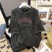 Women's Clothing Popular Tops Pure Cotton Washed Letters Thin Feeling Versatile Slim Printedt Shirt_ecoleips.com