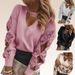Elegant Hollow-Out Long-Sleeve T-Shirt – Breathable Loose Fit Top For Women (S-XL)_ecoleips.com