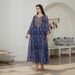 Modest Abaya Dress Middle Eastern Women's Embroidered Mesh Patchwork Abaya Muslim Fashion Dress Polyester_ecoleips.com