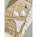 Women's Clothing Style Women's Bikini Swimsuit High-End Floral Print Halter Neck Tie-Up Sexy Swimwear For Hot Springs And Vacations_ecoleips.com