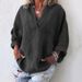 Women's Clothing Women's V Neck Long Sleeve Pullover Shirt Style Long Sleeve For Formal & Casual For Women_ecoleips.com