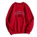 Women's Clothing 2024 autumn new round neck long sleeve letter women's casual outer wear plus velvet large size sweater tops women _ecoleips.com